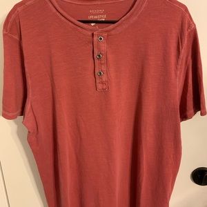 Mens button down tee shirt